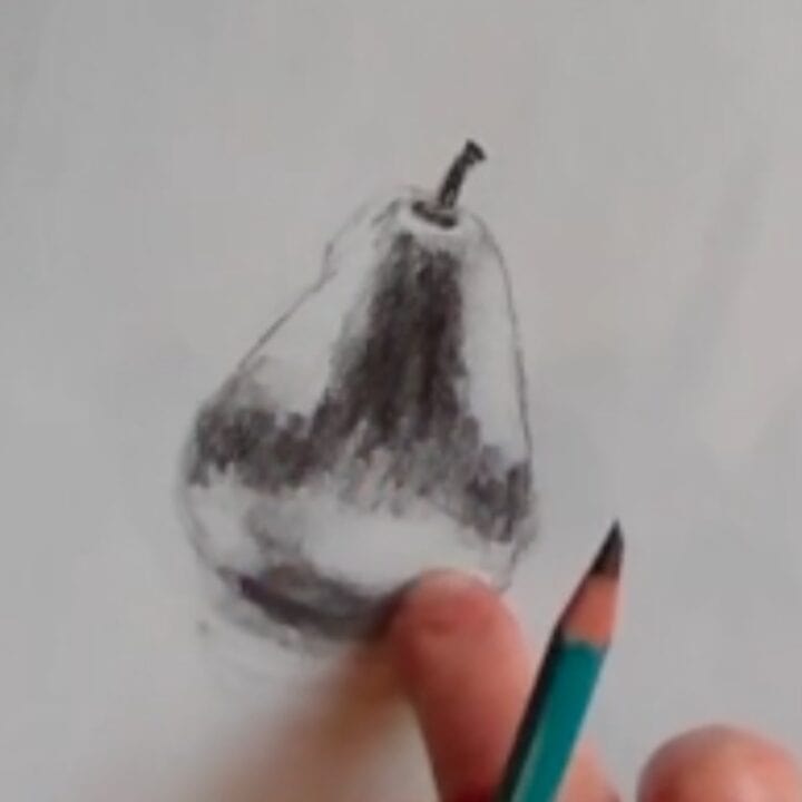 How to Draw an Easy Pear Fruit Sketch - artlooklearn.com