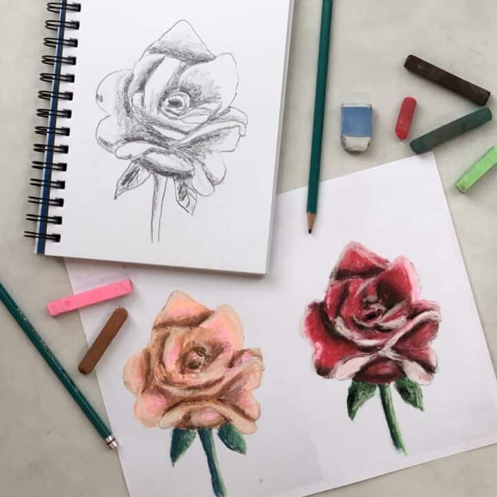 How To Draw An Easy Rose Step-by-step - Artlooklearn.com