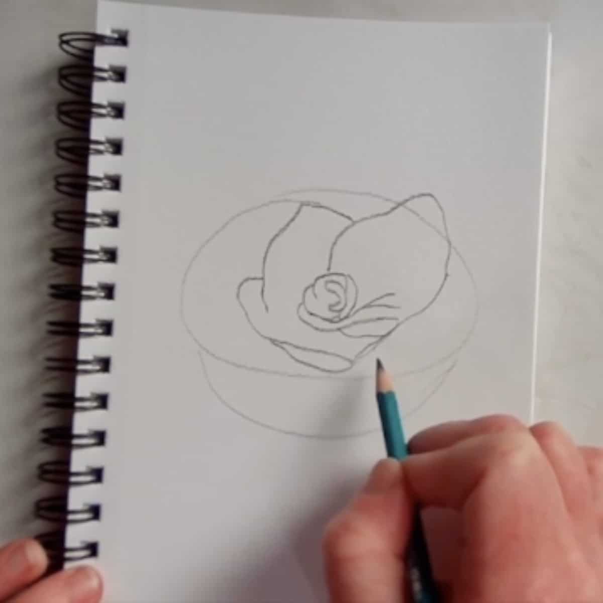 Starting from the center, draw in the petals