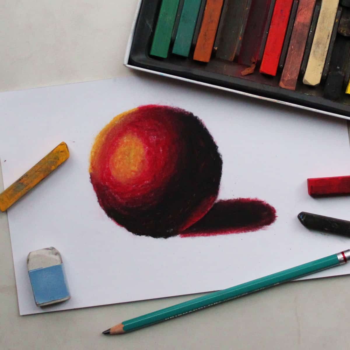 Adding color to  a sphere with soft pastels