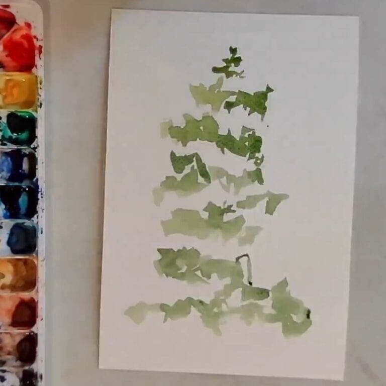 How to Paint a Pine Tree Easy in Watercolor - artlooklearn.com