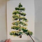 How to Paint a Pine Tree Easy in Watercolor - artlooklearn.com